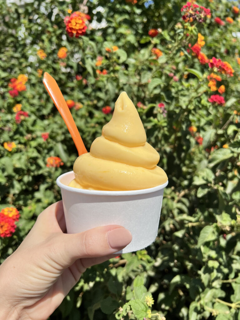 orange ice cream from Orange Works Café