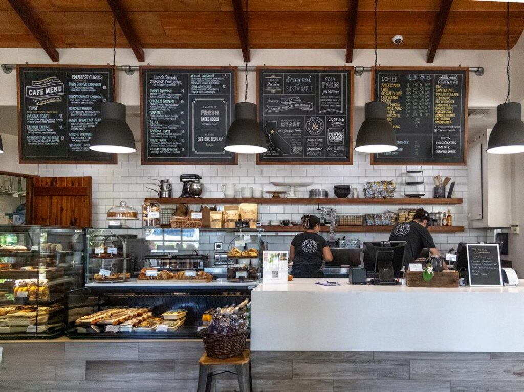 the cafe at Wine and Roses