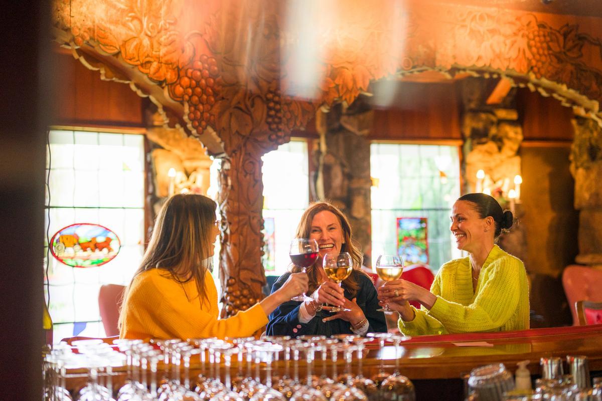 friends having drinks in the Silver bar