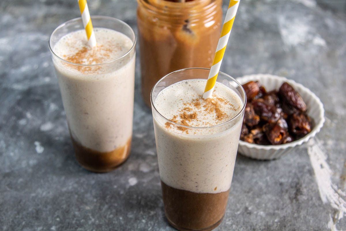 date shake with date caramel on bottom