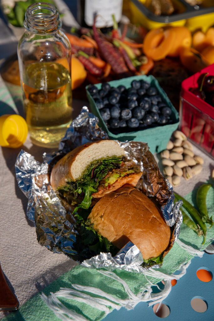 Closeup of a sandwich
