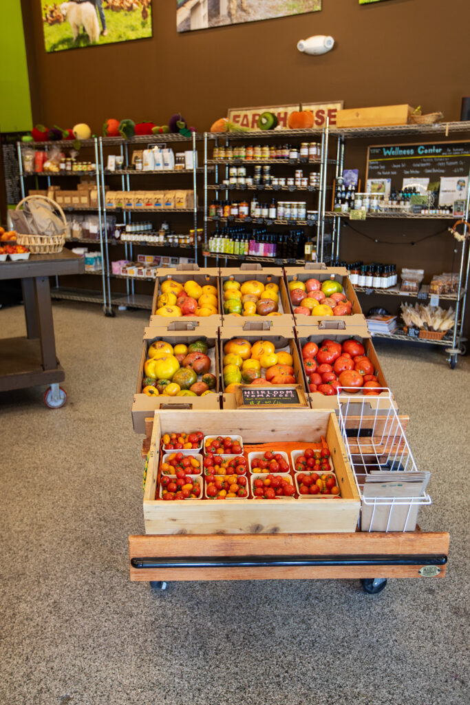 Display of various tomatoes
