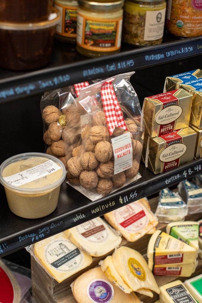 Local California cheese and walnuts