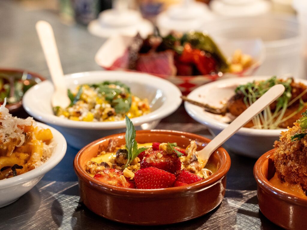 Some of the dishes featuring CA GROWN ingredients at Magpie 