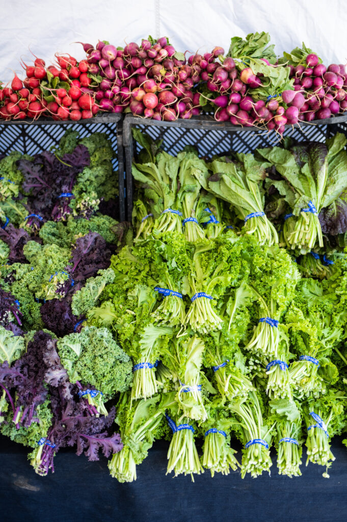 vegetables for sale at the Santa Cruz Farmers Market
