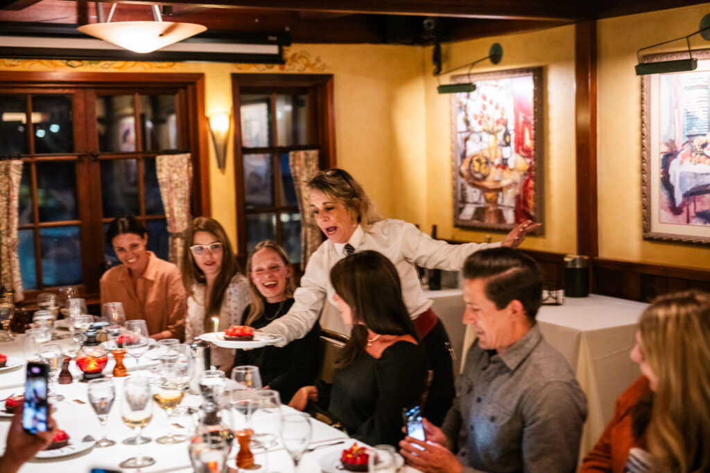 People enjoying dinner at Shadowbrook restaurant in Santa Cruz County