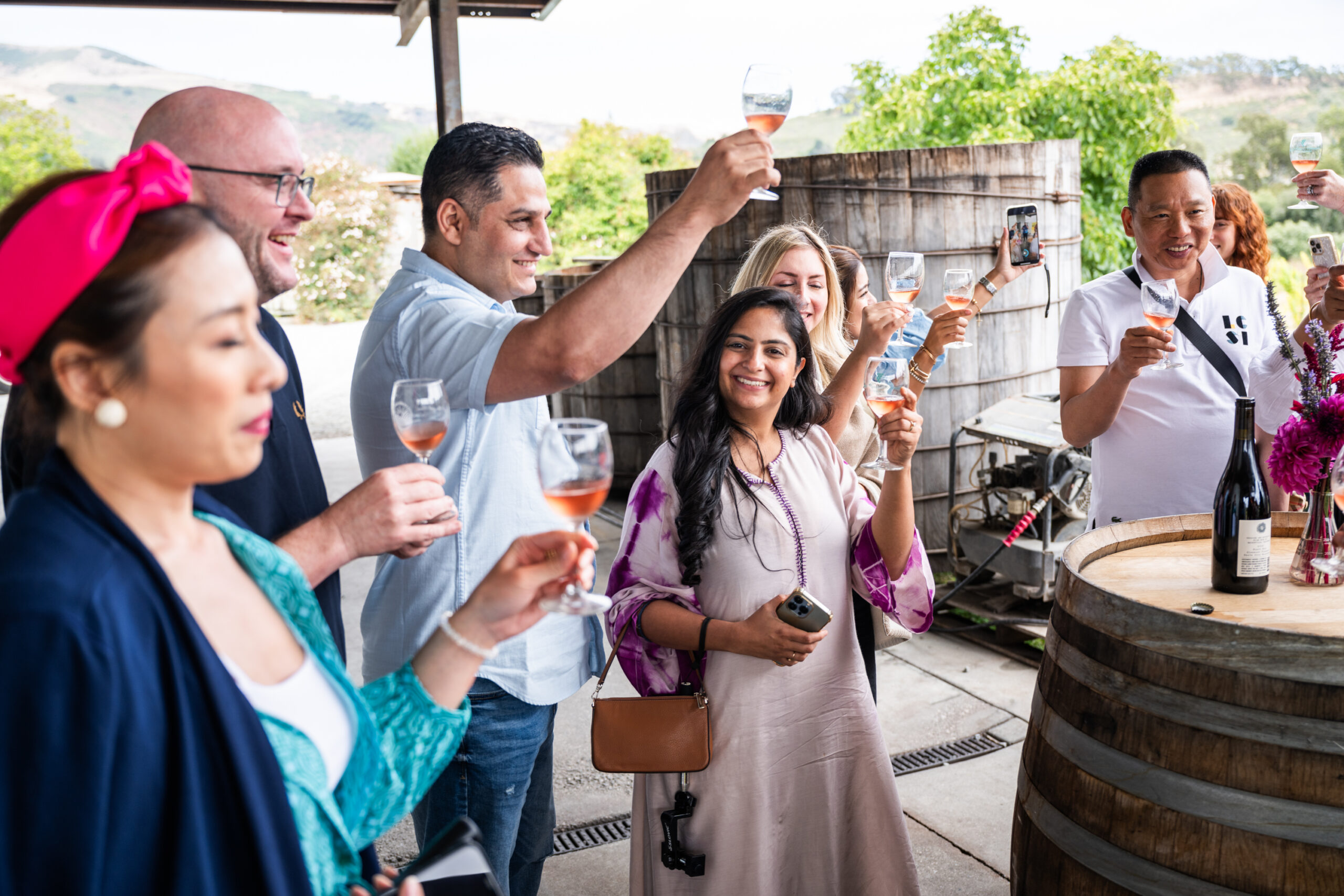 people enjoying wine tasting at stirm Wine Co.