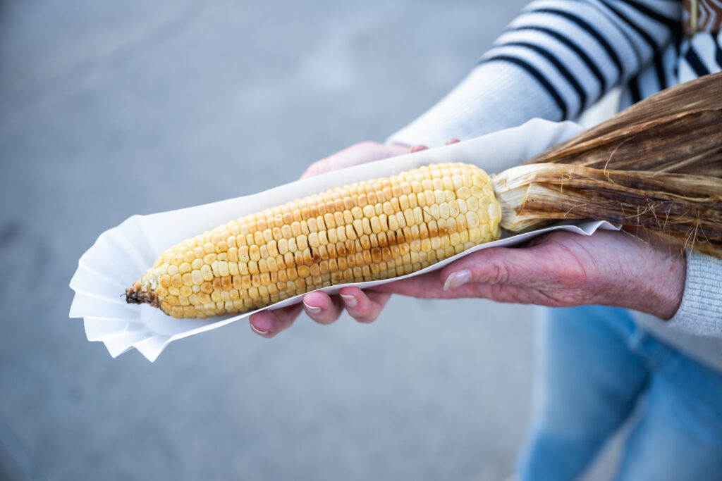 Roasted corn at the Santa Cruz Beach Boardwalk