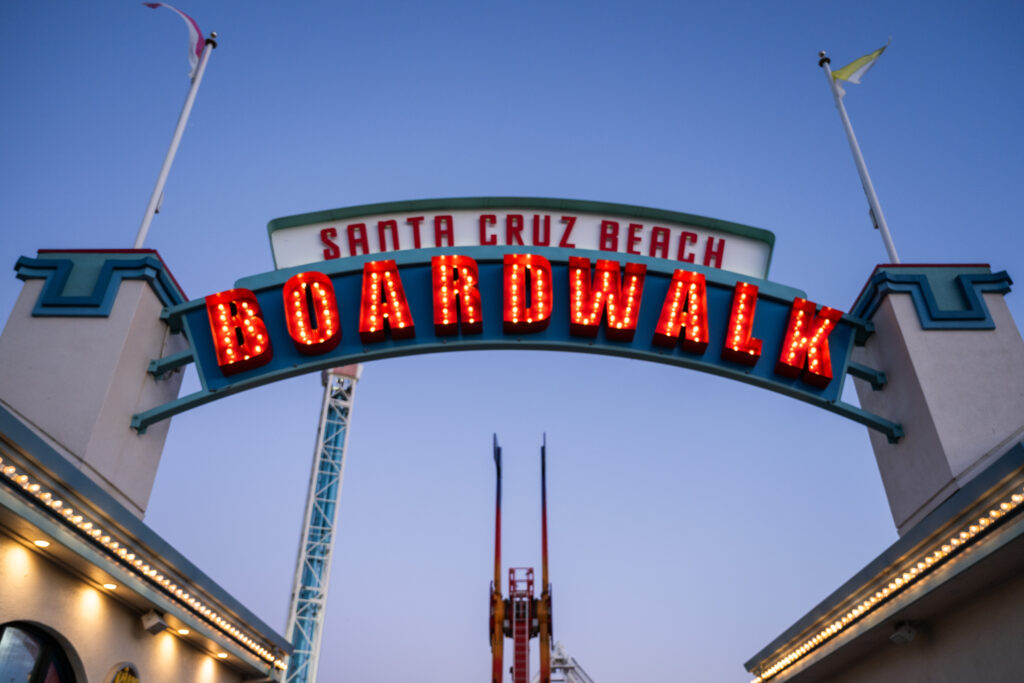 Entrance to the Beach Boardwalk in Santa Cruz