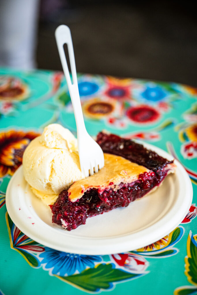 Nita's famous pie at Gizdich Ranch