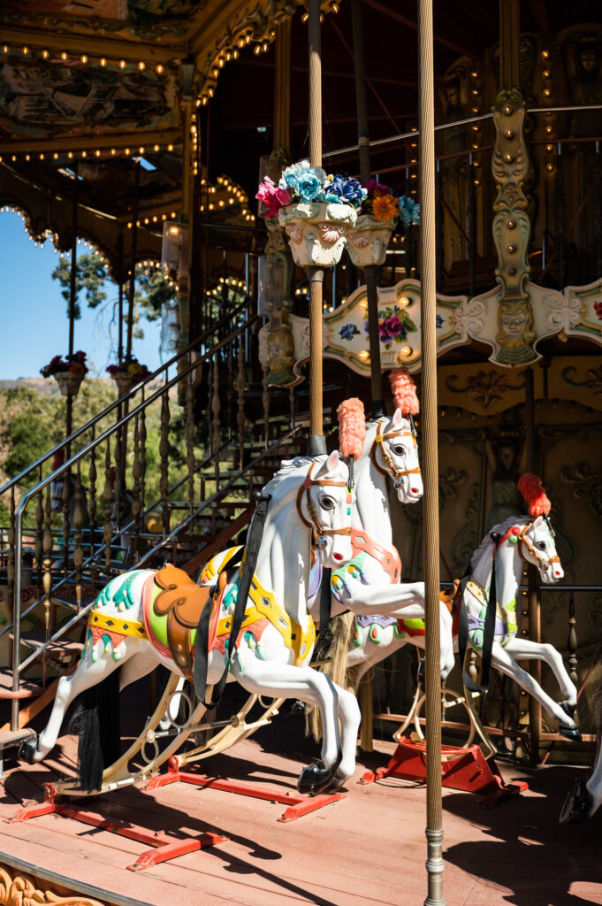 the double decker carousel at Casa de Fruta