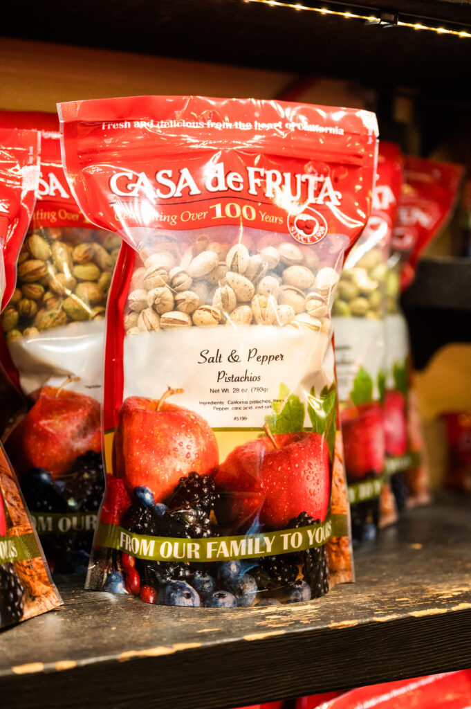salt and pepper pistachios at Casa de Fruta