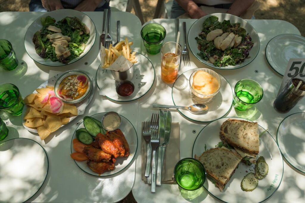 multiple dishes on a table at highly likely in ojai