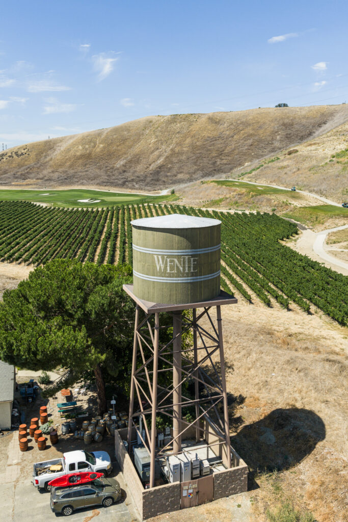 water tower at Wente winery