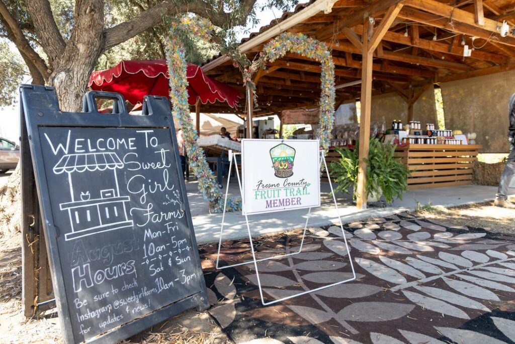 Exterior of Sweet Girl Farms, A Central California farm stand